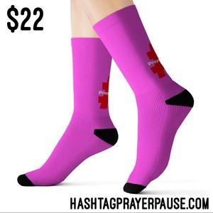 #PrayerPause Pink Pearl Sublimation Socks